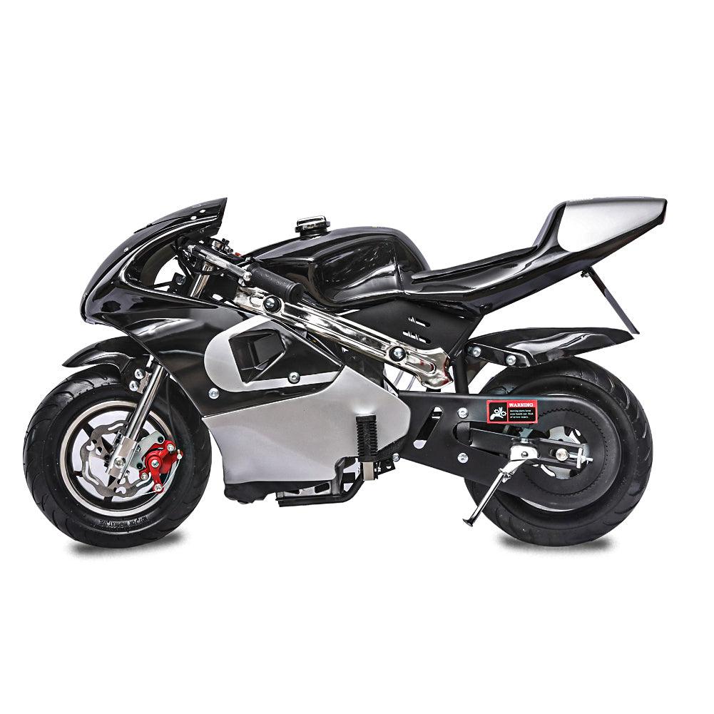 Black G02 40CC 4-Stroke Kids Gas Pocket Bike Mini Motorcycle - Motor Rride X